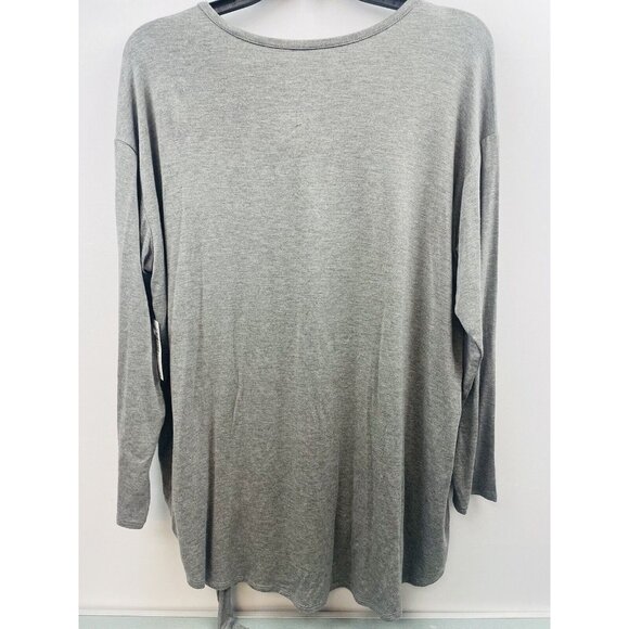 Torrid Women "Need More Coffee" Super Soft Grey Tie Front Tunic Tee Size 00 M/L - Picture 4 of 10